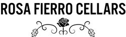 Rosa Fierro Cellars logo with ornate grape vine and leaf design